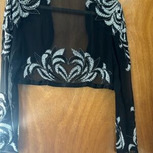 Designer silk Women's jacket for fancy occasion silk beaded